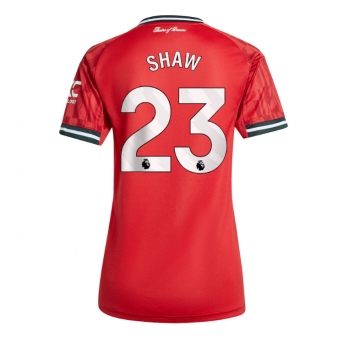 Billige Fotballdrakt Manchester United Luke Shaw #23 Replika Hjemmedrakt Dame 2025-26 Kortermet